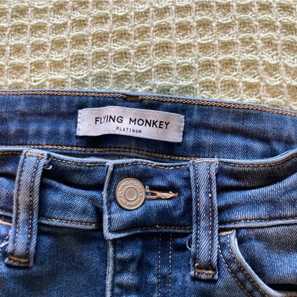 Flying Monkey Women's Blue Denim High Rise Skinny Jeans Size 25 - Picture 7 of 10